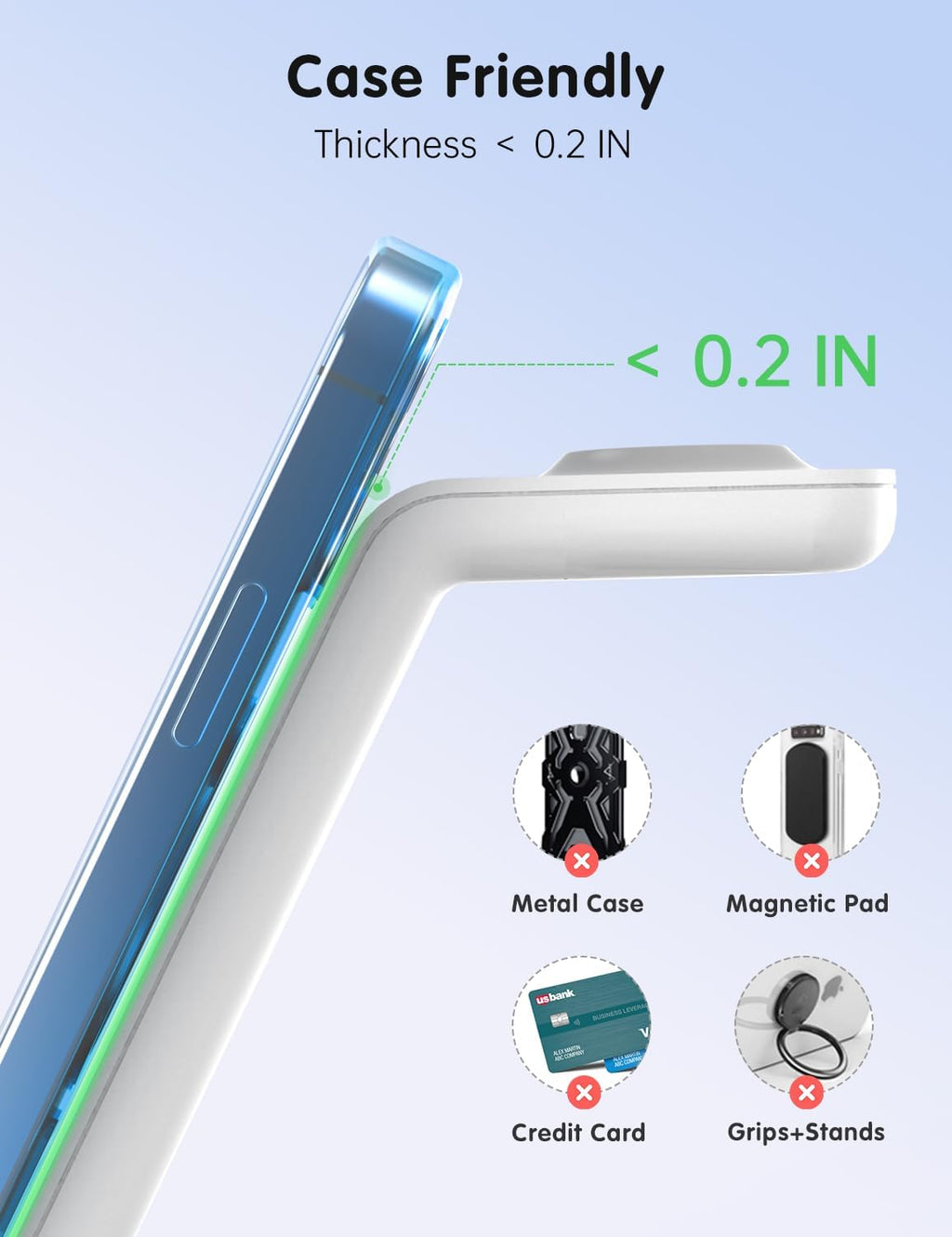 Wireless Charger for iPhone Charging Station: 3 in 1 Phone Charger Stand for iPhone 17/16/15/14/13/12/11/SE/X Pro Max Plus - Apple Watch 11/10/9/Ultra 2/8/SE/7/6/5 - AirPods 4/Pro 2/3