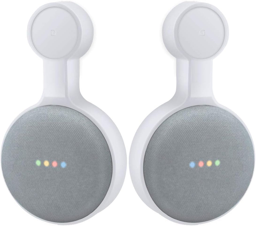 Outlet Wall Mount Holder for Google Home Mini (1st & 2nd Genernation), A Space-Saving Accessories for Google Nest Mini Speaker (White)