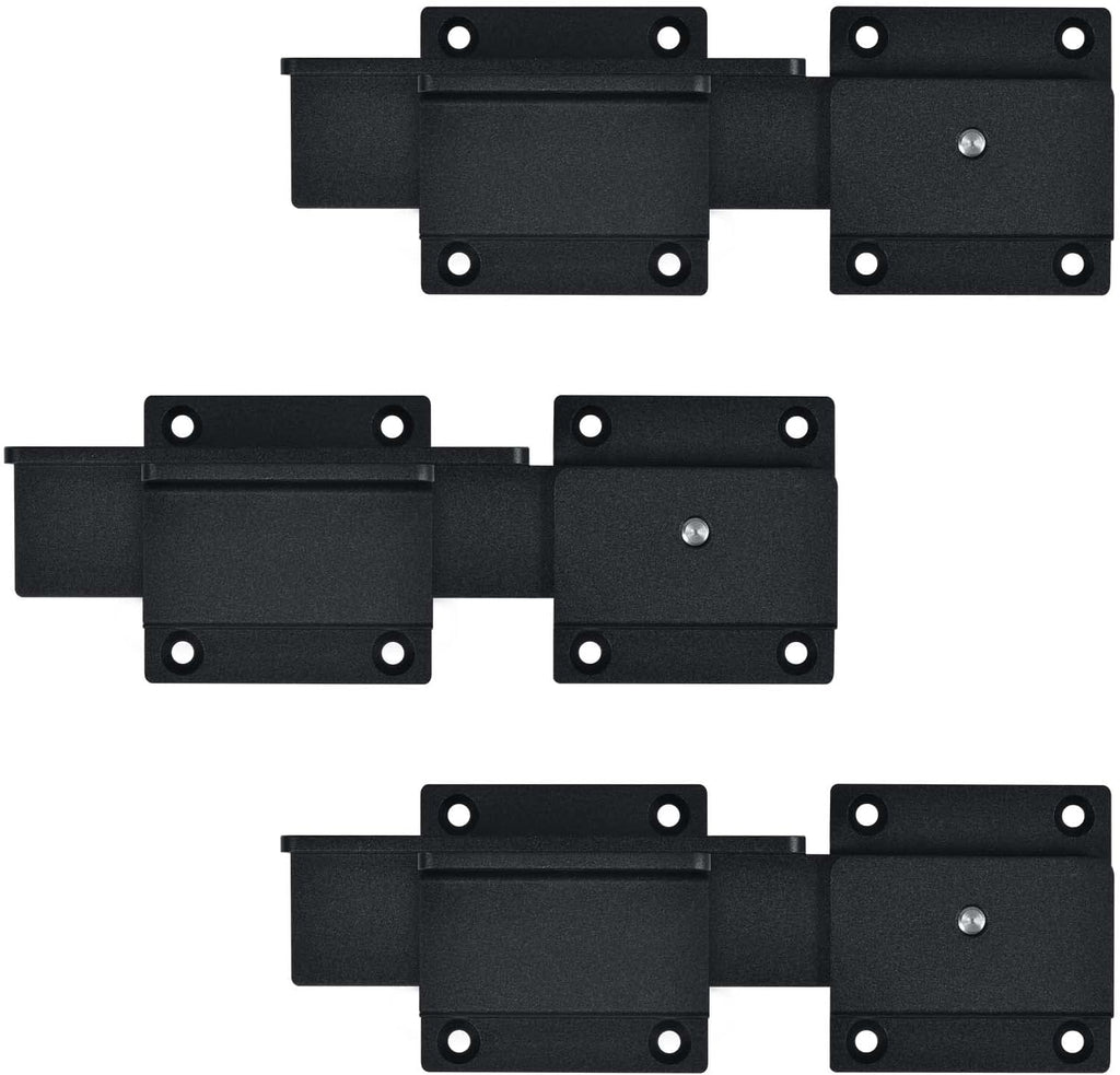 Flip Gate Latch Lock with Padlock Hole 3Pack, 3.5mm Heavy Duty Aluminum Alloy Adjustable Door Latch for Sliding Swing Open Gate, Outdoor, Wooden Fence, Barn, Shed, Garage, Yard