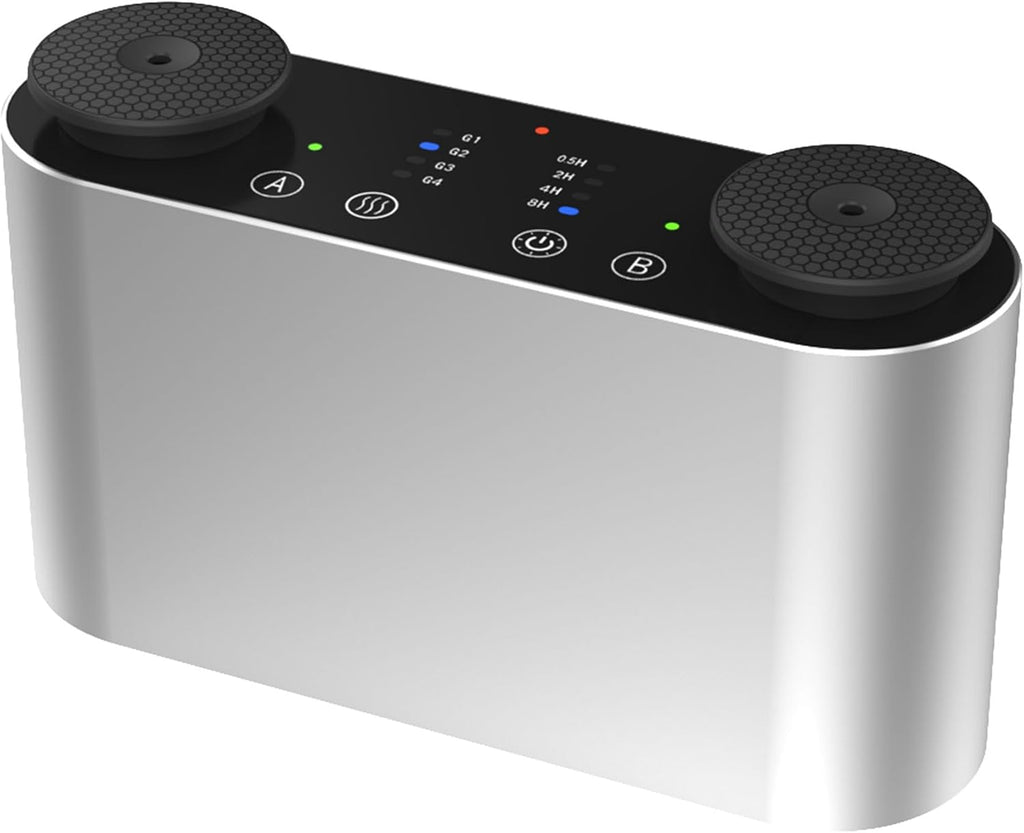 The Mini Duo Smart Scent Air Machine, Waterless Aroma Diffuser with Bluetooth App Control & Dual Nozzle, 2x10mL Refillable Bottles, Rechargeable Battery, Covers Up to 100 sq. ft