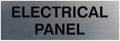 All Quality Basic Electrical Panel Sign - Fire Regulation Safety Compliance Sign - Silver - Large (1 Pack)