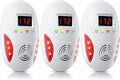 Carbon Monoxide Detectors and Natural Gas Detector, Carbon Monoxide Detectors Plug in, Dual Alarms Gas Leak Detector with Light - Natural, Co Leak Detection for Home, RV Essentials, White, 3Pcs