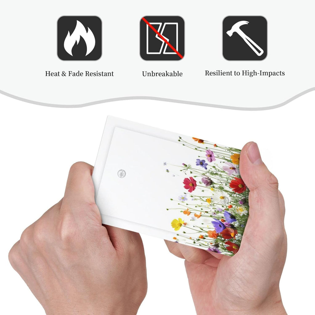 Light Switch Cover Plate Colorful Wildflowers Plant Floral Daisy 1 Gang No Device Blank Electrical Wall Plates Faceplate Decorative Switch Plate For Bed Room Living Room Decor