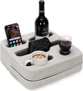 Couch Cup Holder Pillow - Sofa Cup Holder | Couch Caddy, Couch Drinks Remotes Holder for Cups, Headphones, Snacks, and Phones | Use it on Car, Pack, Beach, RV, and More(Silvergrey)