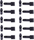 Renovators Supply Manufacturing Black Wrought Iron Gate Flip Latch 5.75" L Antique Medium to Light Duty Two Sided Flip Locks Rust Resistant Powder Coated Barn Door Latches with Hardware Pack of 10