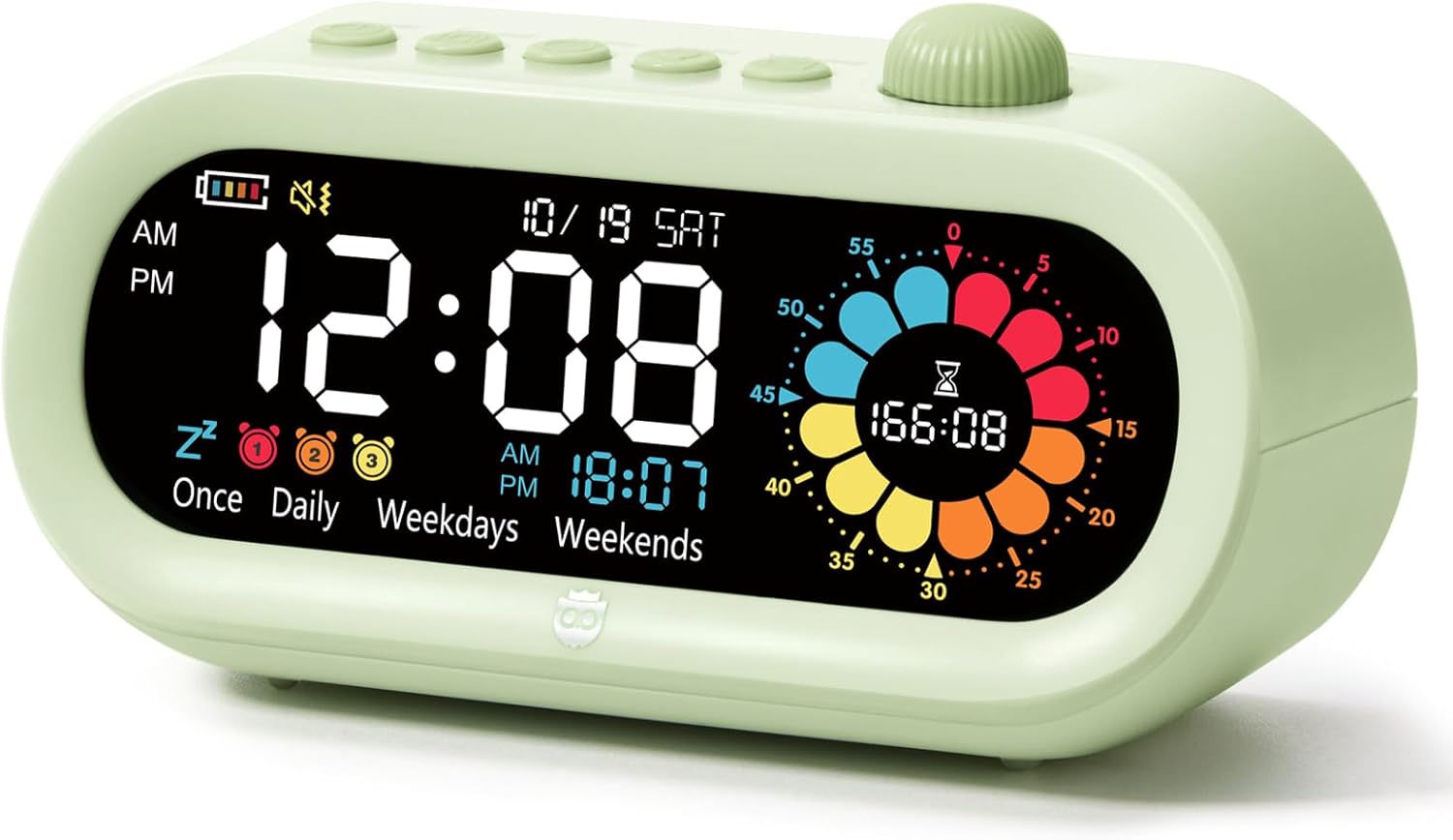 Mooking Digital Alarm Clock for Bedroom, Visual Timer for Kids, 199 Minute Rechargeable Digital Clock with Timers for Home School Supplies Study Teaching Time Timer Management Tool Countdown Timers