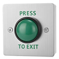 Push to Exit Button for Door Access Control Big Press Button IP68 Waterproof 304 Stainless Steel Shell with Back Mounted Box NO/COM Output