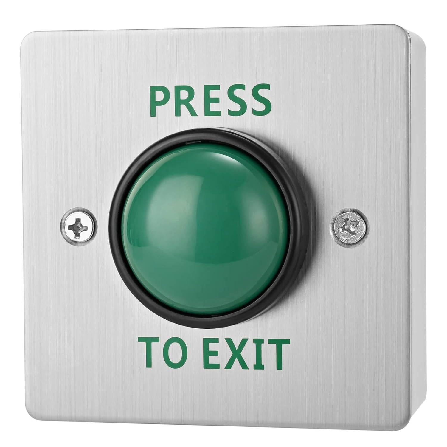 Push to Exit Button for Door Access Control Big Press Button IP68 Waterproof 304 Stainless Steel Shell with Back Mounted Box NO/COM Output
