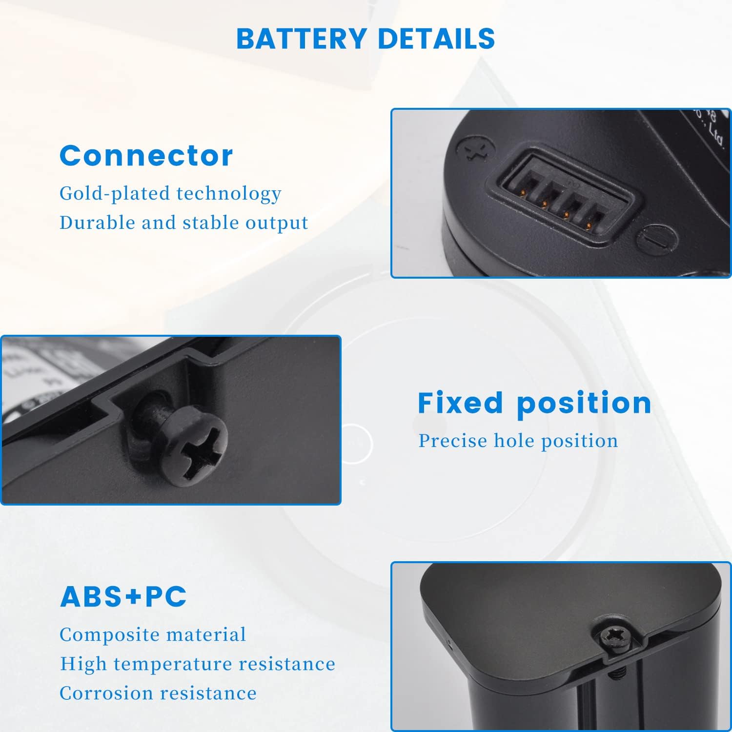 DGFTB ABL-C Vacuum Cleaner Li-Ion Battery for iRobot Braava Jet M6 6110 Series M611020 M612880 M612680 M614480 6100 Ultimate Robot Mop Part Number Series 3INR 19/65 10.8V 1775mAh/19Wh