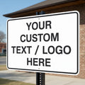 Custom Metal Signs for Business Outdoor, 14x10 Inches Reflective Option, Single/Double-Sided, Personalized Aluminum Signs, Rust-Free