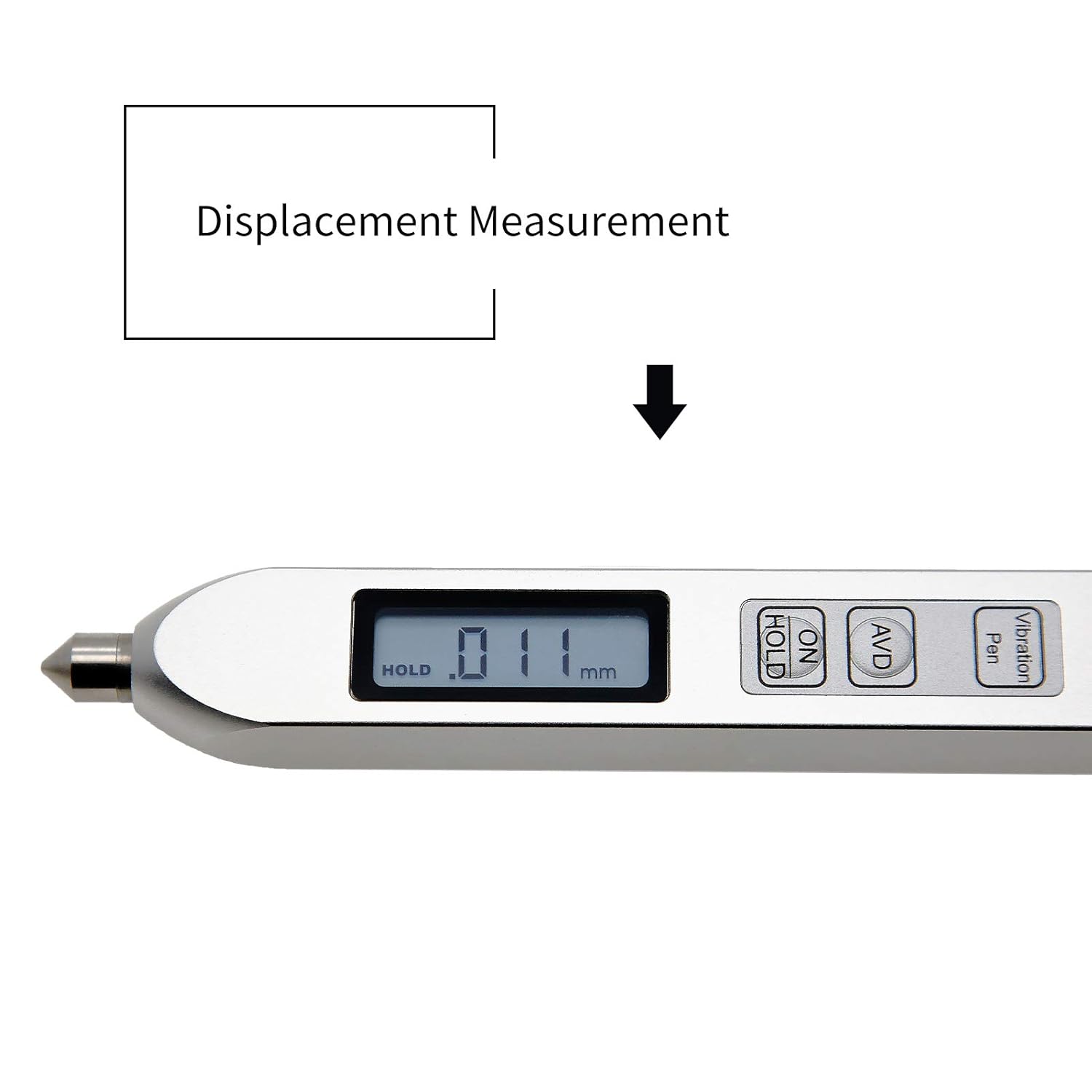 Pen Type Vibration Tester Meter Digital Vibrometer Vibration Testing with Acceleration Velocity Displacement TV2600 (Aluminum Alloy)
