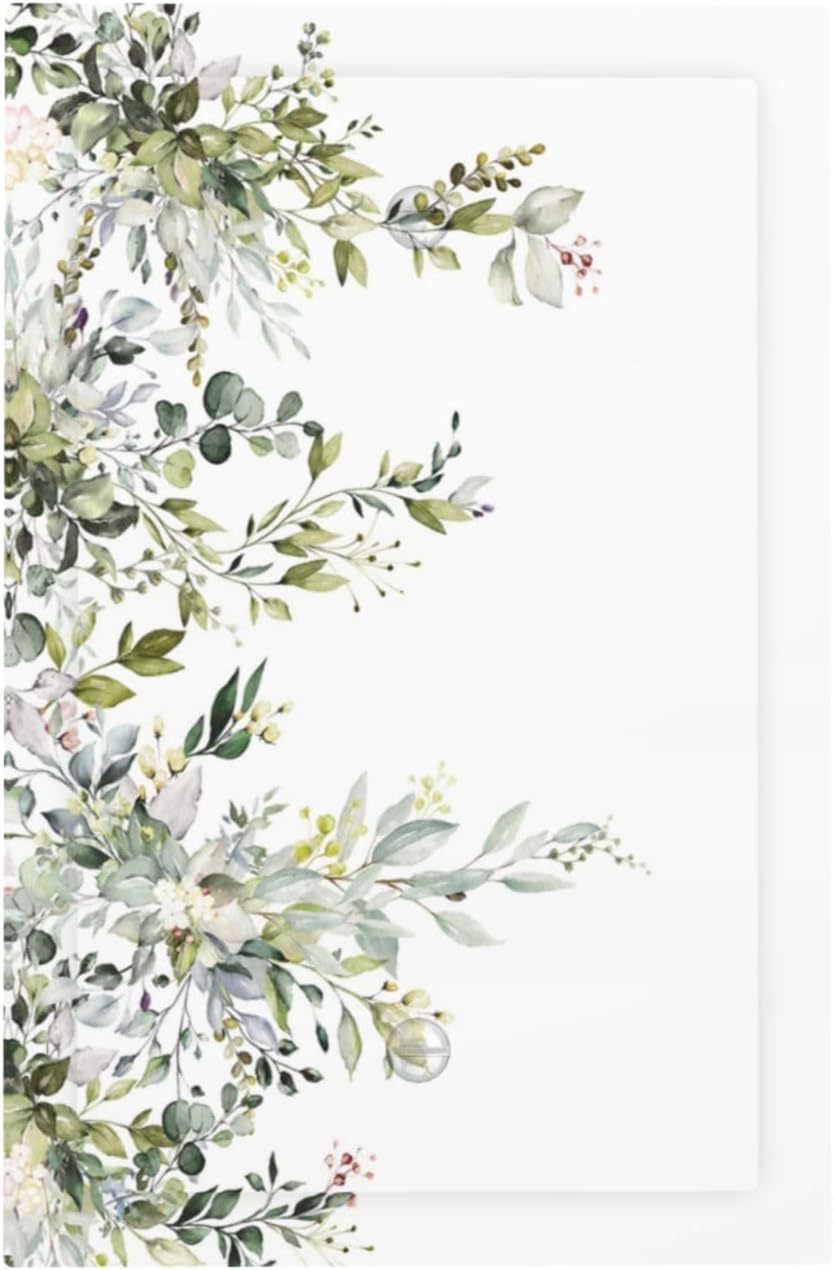 Decorative Light Switch Plate Covers Rustic Eucalyptus Leaves Green Leaf 1 Gang No Device Single Blank Outlet Covers Wall Plate Light Switch Cover Plate for Bedroom Home Decor