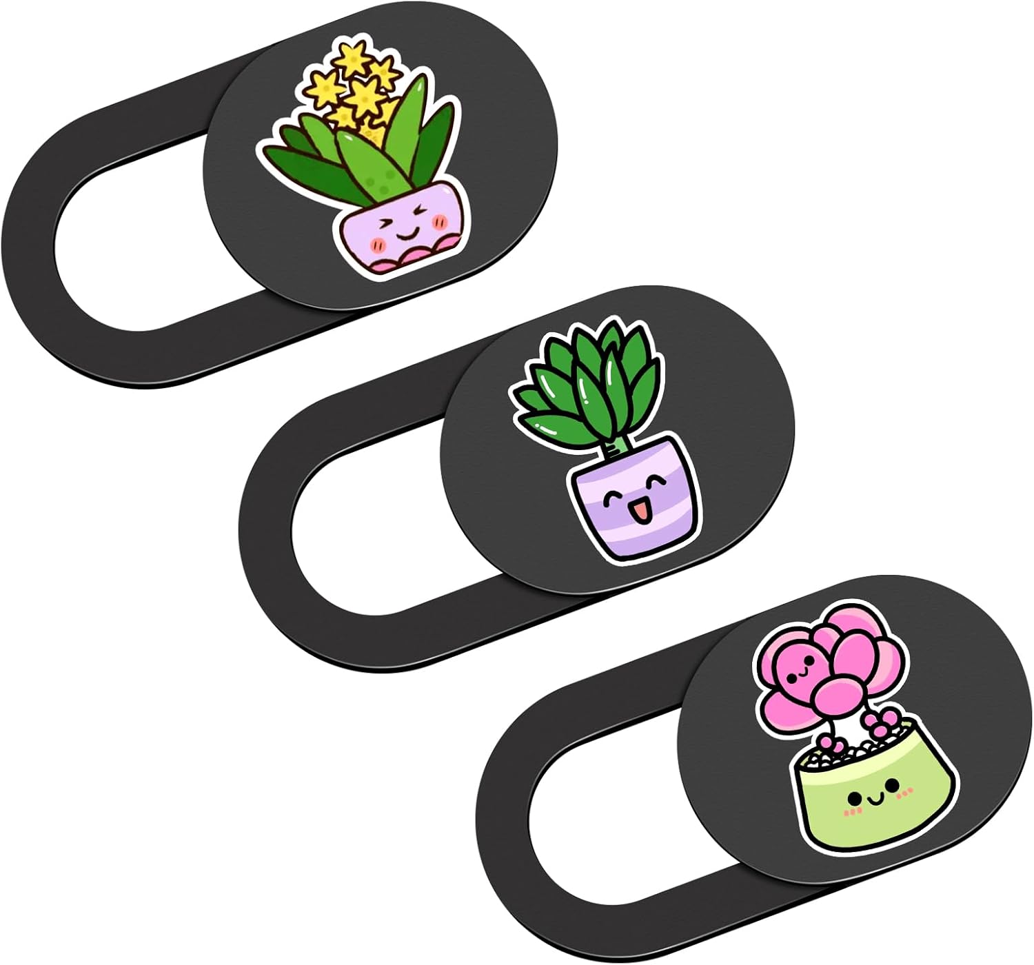 HKDGYHON Laptop Camera Cover Slide, 0.02 Inch Ultra Thin Cute Flower Computer Camera Cover Slide, Camera Covers for Laptops MacBook Pro Smartphone Mac PC Tablet, Webcam Cover Protect Visual Privacy