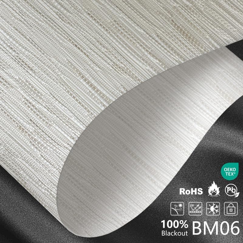 Smart Motorized Blinds – 100% Blackout Roller Shades with Remote, Alexa/Google Home/Siri Control, Matter Compatible, Wireless Rechargeable Battery, Custom Sizes for Windows & Sliding Doors