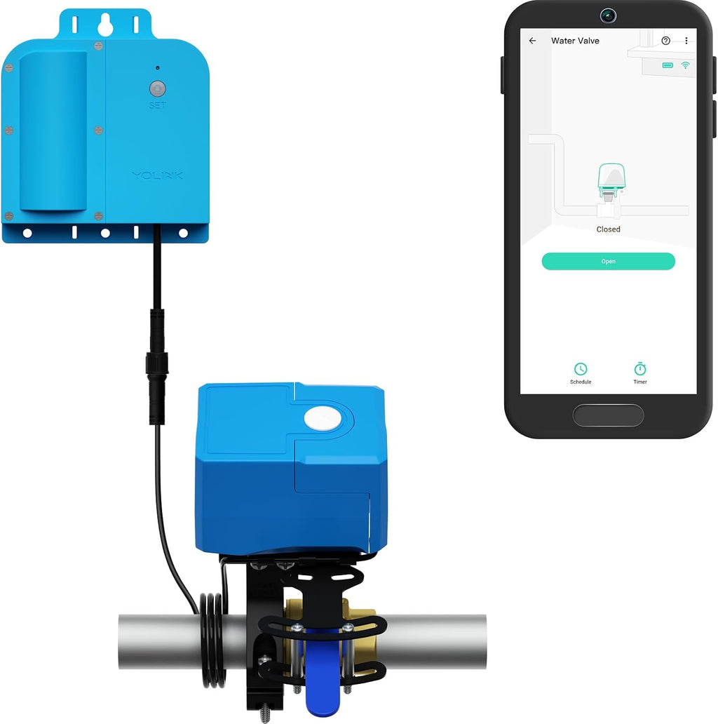 Wireless Valve Controller & Bulldog Valve Robot Automatic Water Leak Detection & Shut-Off Kit, Battery Powered with 10+ Years Battery Life HUB Required