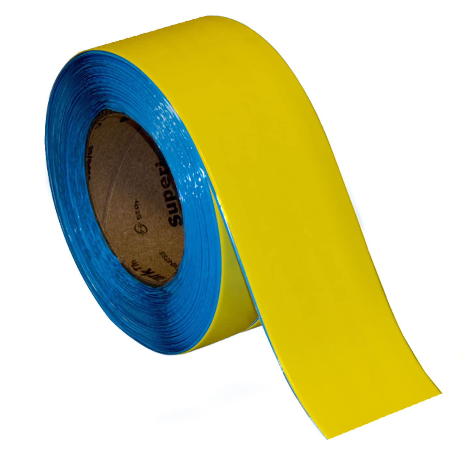 SmartSign Yellow 4 inch x 25 feet Floor Marking Tape, 32 mil Vinyl Floor Tape, Superior Mark Industrial Use Safety Tape with Beveled Edges, Strong Adhesive, for Gym/Warehouse/Courts, Made in USA