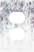 Hazy Leaves Ivy Nature Plants Eucalyptus Leave Outlet Covers 1 Gang Duplex Light Switch Cover Decorative Switch Plates Electrical Receptacle Faceplate Wall Plate for Bedroom Home Decor