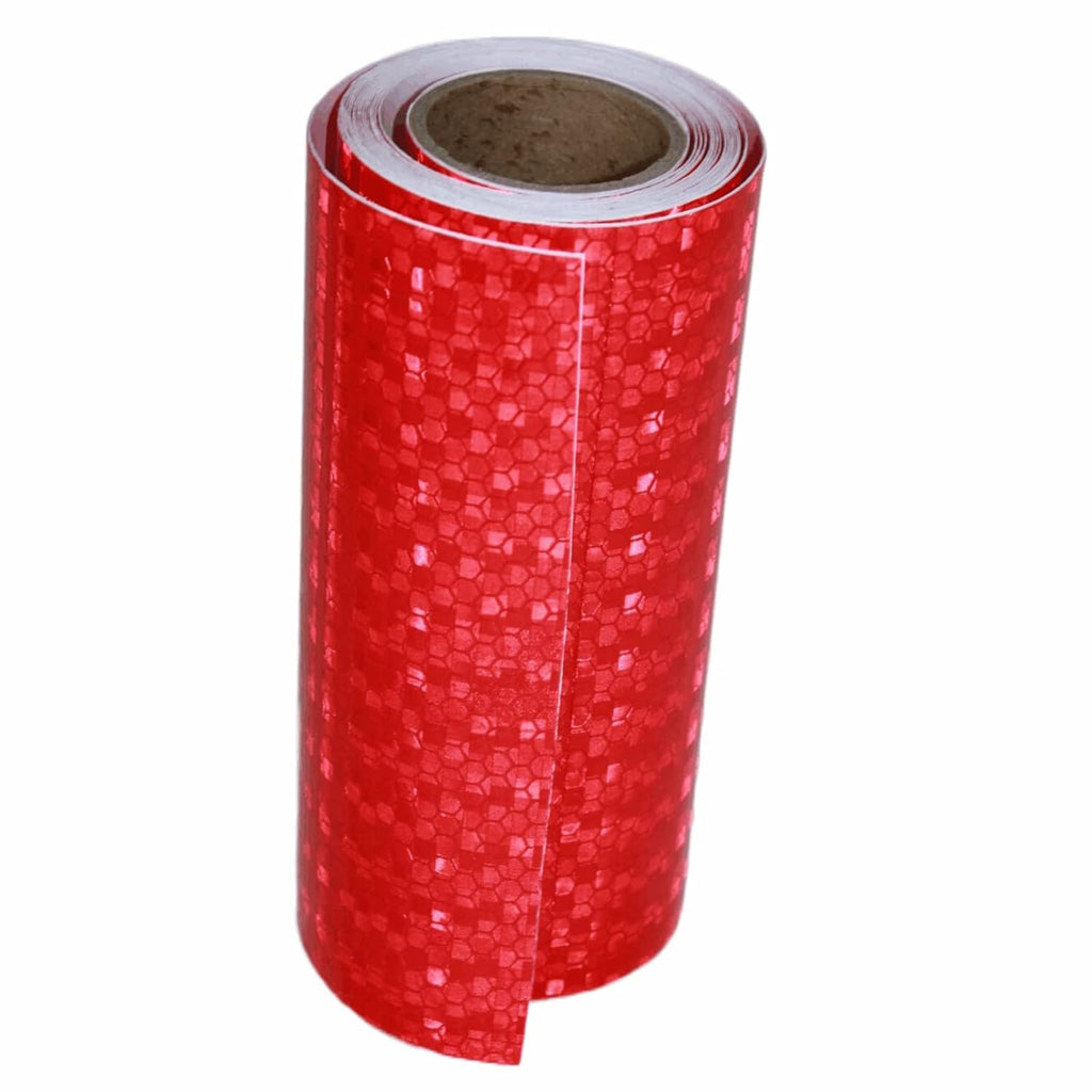 Red Reflective Tape Outdoor Waterproof 6 inch, High Visibility Warning Industrial Marking Tape, Safety Stickers (11 feet)
