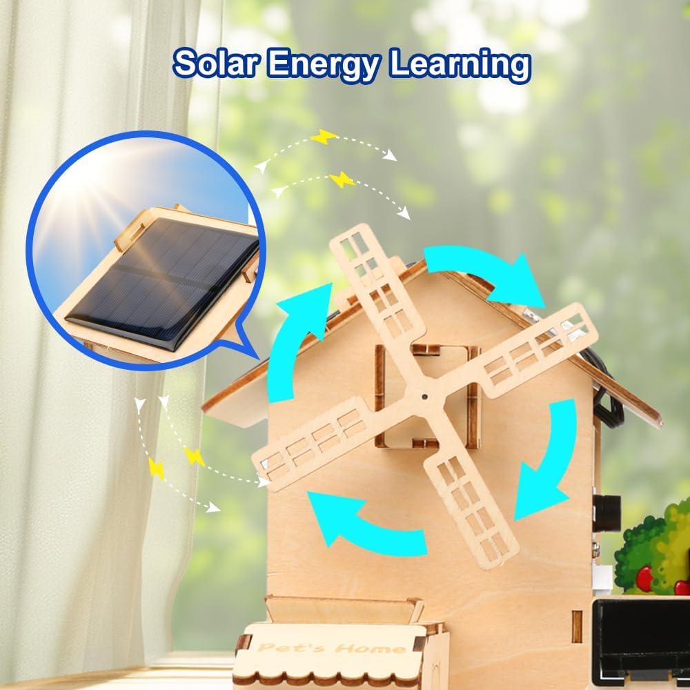 ACEBOTT ESP32 IOT Smart Farm Kit Compatible with Arduino/Scratch, STEM Kit Coding Kit with APP Control, Stem Toys Wooden House Building kit, STEM Educational kit for Kids 12+