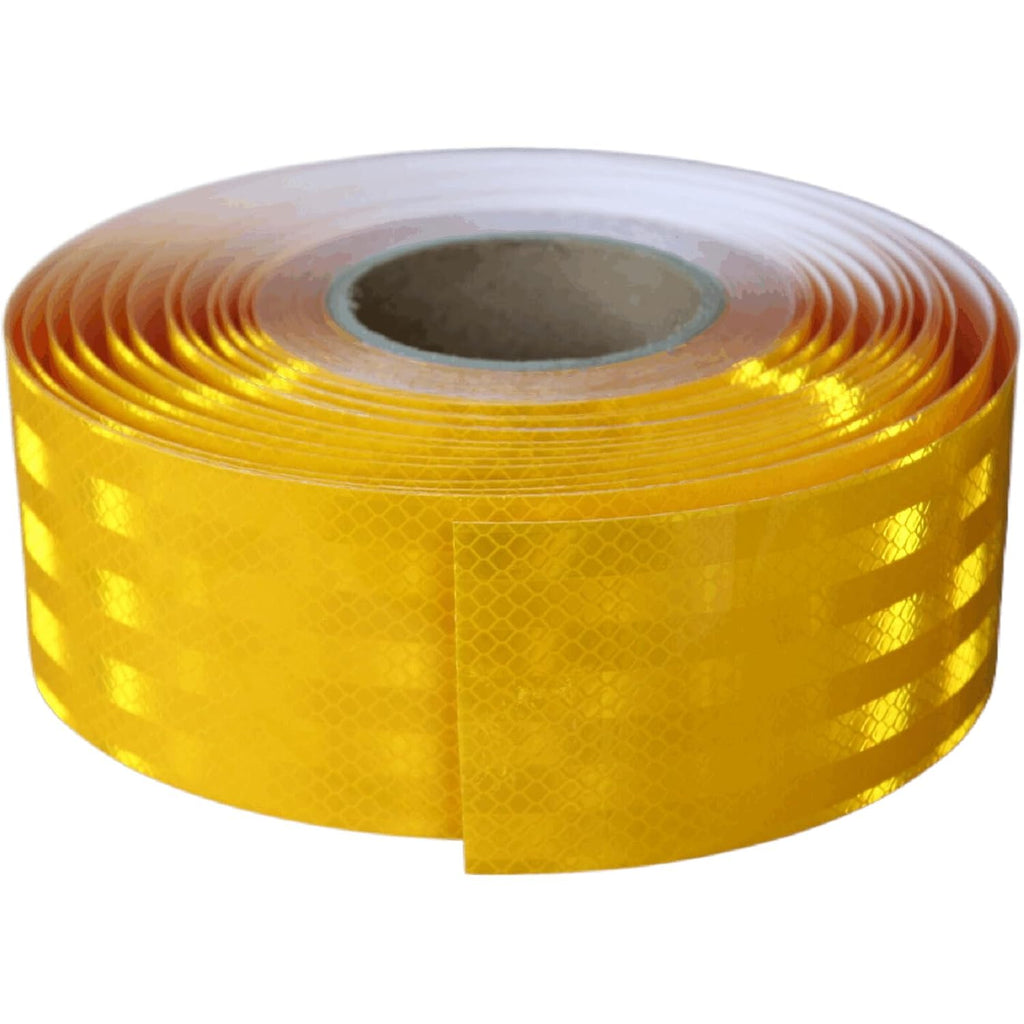 Non Fading Yellow Reflective Tape 3 inch Wide, Outdoor Waterproof High Visibility Warning Industrial Marking Tape, Safety Stickers (168 feet)