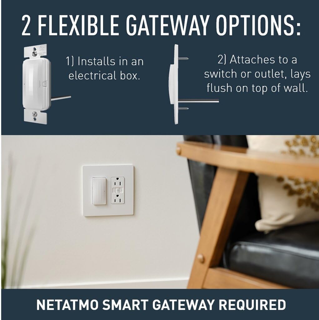 Legrand Radiant WNRR15WH 15 AmpSmart Outlet with Netatmo, Compatible with Alexa, Google Assistant & Apple HomeKit, 15A, White (1 Count)