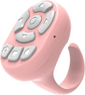 TikTok Scrolling Ring Microphone Remote Control,Fingertip Wireless Bluetooth Remote Control;for iPhone,Google Pixel,Samsung Phone (Pink)