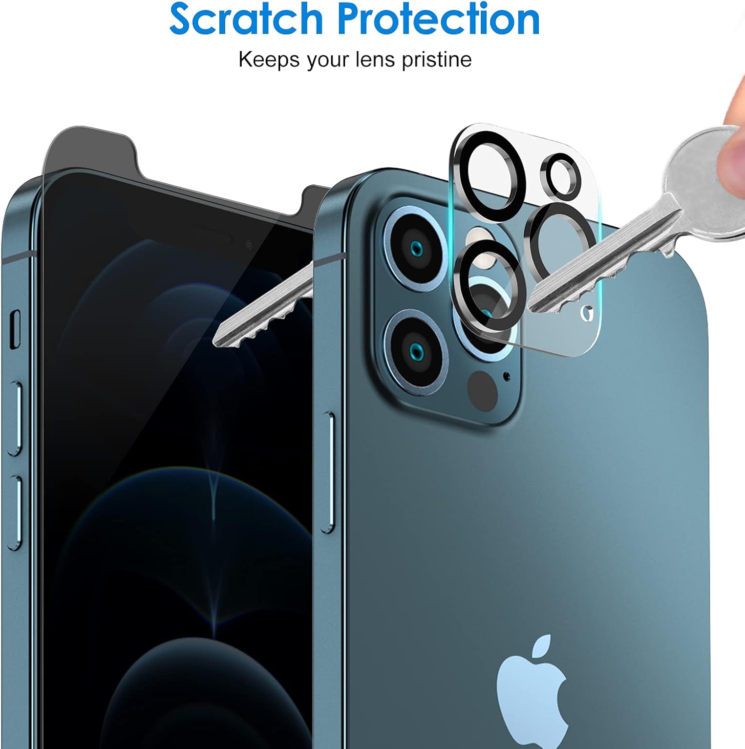 JETech Privacy Screen Protector for iPhone 12 Pro Max 6.7-Inch with Camera Lens Protector, Anti Spy Tempered Glass Film, 2-Pack Each
