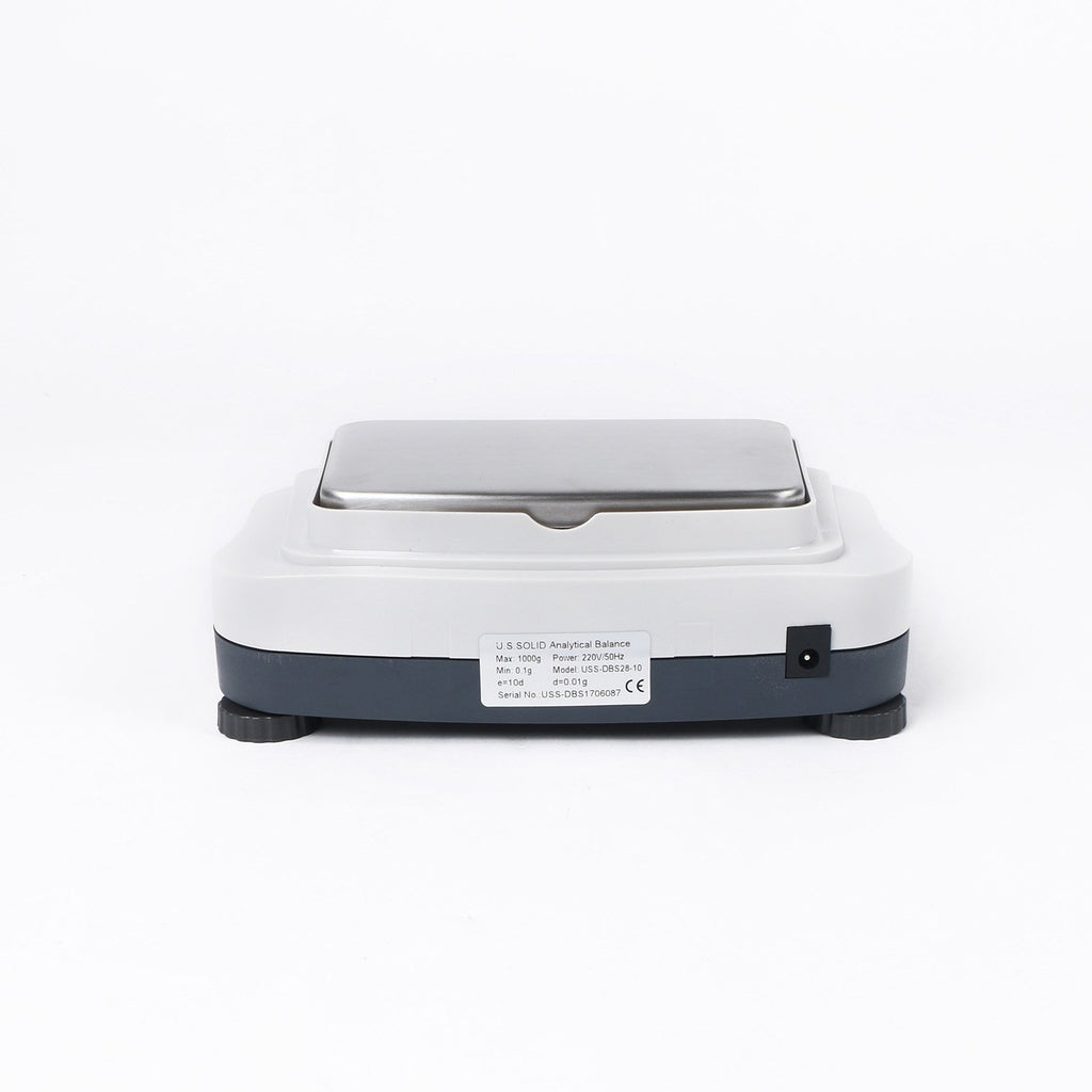 U.S. Solid Precision Lab Scale 1000g x 0.01g- High Precision Analytical Balance w/USB and RS232 Interface, Detachable Draft Shield, Calibration Weight,100-240 VAC