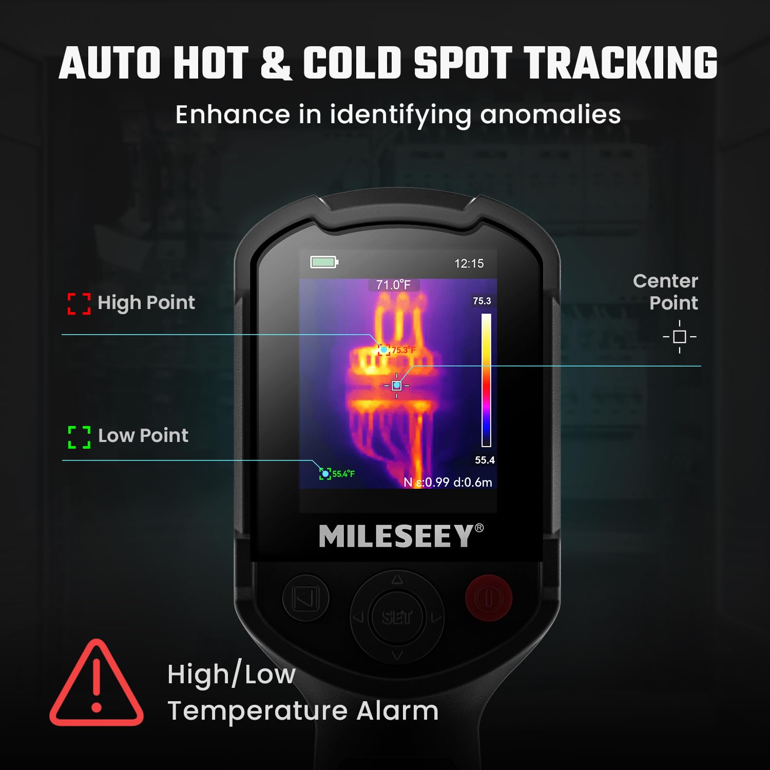 MILESEEY TR10 Thermal Imaging Camera,Super Resolution 192 x 192 Thermal Camera,25 Hz Refresh Rate, -4°F to 1022°F Handheld Infrared Imager,8-Hour Battery Life Infrared Camera