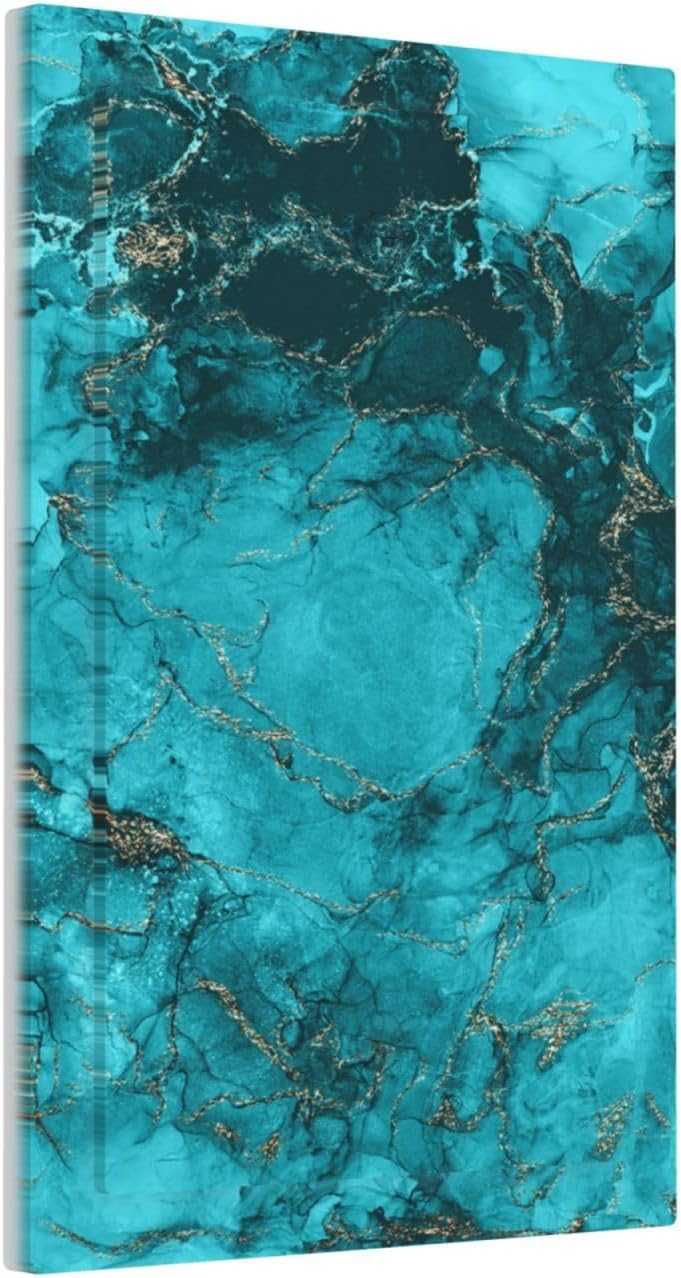 Decorative Light Switch Plate Covers Modern Abstract Turquoise Blue Marble Texture 1 Gang No Device Single Blank Outlet Covers Wall Plate Light Switch Covers for Bathroom Home Decor