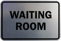 Signs ByLITA Classic Framed Waiting Room (Brushed Silver) - Small