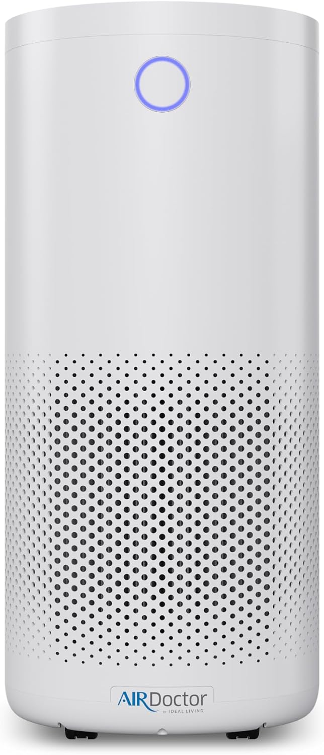 AirDoctor 4000 Air Purifier for Large Rooms | Triple filtration technology with UltraHEPA, Carbon/VOC material & Air Quality Sensor | Captures Particles 100x Smaller Than HEPA Standard (White)