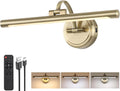Picture Light for Wall, Battery Operated Art Light, Picture Frame Light with Remote & Timer, Cordless Wall Light with 3 Colors Modes for Pantings, Photo Gallery(Antique Bronze, 15.7inch)