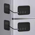 2 Pack Refrigerator Lock, Cabinet Locks, Child Safety Cabinet Locks, with Combination Fridge Lock, for Fridge, Cabinets, Window, Drawers, Adhesive Installation, No Drilling Required(Black)