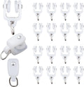 Bendable Ceiling Curtain Track White Pulley 20pcs