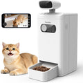 Teendow XLY-M1 Automatic Cat Feeder with Camera, 3.5L Cat Food Dispenser, AI Subscription Pet Feeder 4MP HD Video with Night Vision Timed Feeding Dry Food for Dog APP Control 5G WiFi