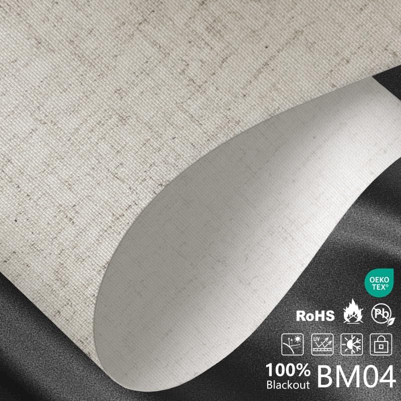 Smart Motorized Blinds – 100% Blackout Roller Shades with Remote, Alexa/Google Home/Siri Control, Matter Compatible, Wireless Rechargeable Battery, Custom Sizes for Windows & Sliding Doors