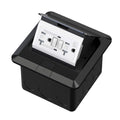 KYHSHJ Pop Up Floor Electrical Outlet with 20 Amp Stainless Steel GFCI Tamper Receptacle Outlet, Corrosive Resistant Hardware，ETL Listed,Black