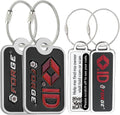 Forge Lost and Found Luggage Tags, Global Luggage Tracking Tag, WorldTracer Compatible, Travel Sentry Powered Baggage ID System for Luggage, Bags, Suitcases, and More (Black 2 Medium 2 Small)