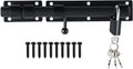 Alise 10 inch Barrel Bolt Latch, Slide Bolt Latch, Heavy Duty Solid SUS304 Stainless Steel Slide Lock for Wooden Fence,Barn Door,Interior or Outdoor Door Matte Black MST8100-B
