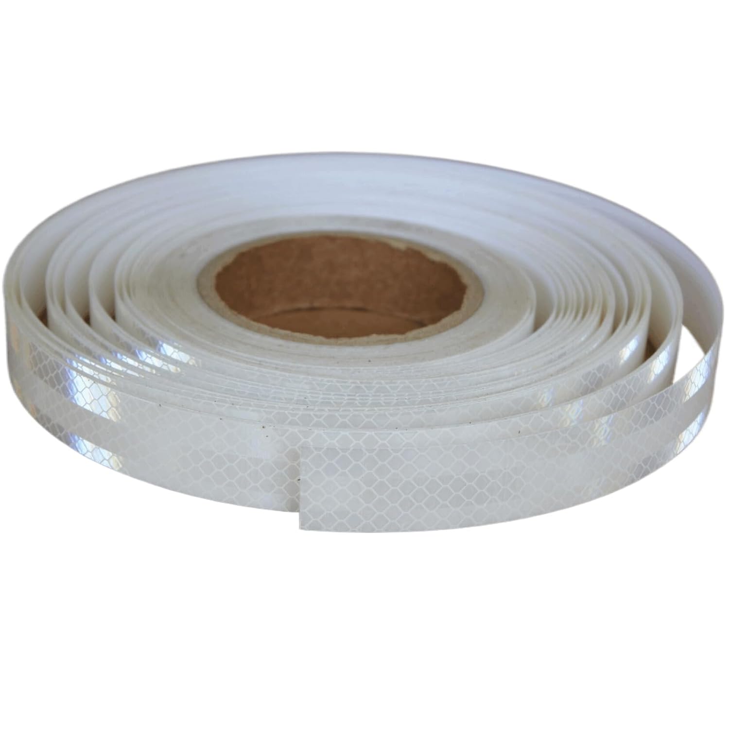 Non Fading White Reflective Tape Outdoor Waterproof 1 inch Wide, High Visibility Warning Industrial Marking Tape,Safety Stickers (168 feet)