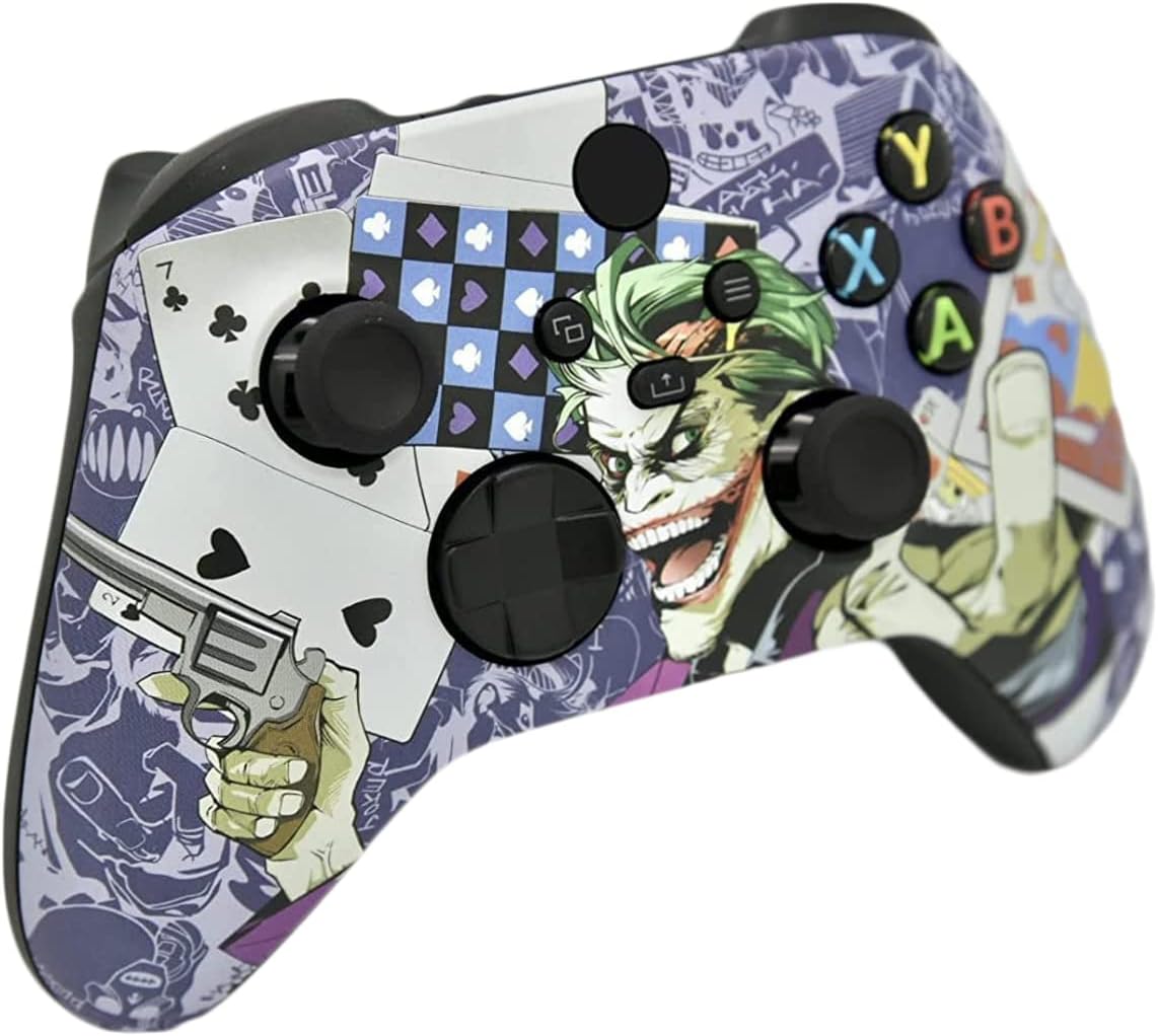 Hand Airbrushed Fade Custom Controller Compatible with Xbox Series X/S & Xbox One (Series X/S Crazy Cards)