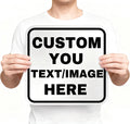 Custom Aluminum Signs – Personalized Weatherproof Metal Signs for Indoor & Outdoor Use – Multiple Sizes – Add Text/Logo – Optional Reflective & Double-Sided Printing – for Home, Business, Hazard, Garden, Door & Commercial Use (square, 14x14inch)