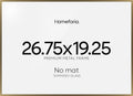 Homeforia 19.25x26.75 Bronze Puzzle Frame, High End Metal 19.25 by 26.75 Picture Frames without Mat, 26.75x19.25 Brass Art Frame for Wall, 19.25by26.75 Puzzle Frames, Tempered Glass, Wall Kit, Set of 1