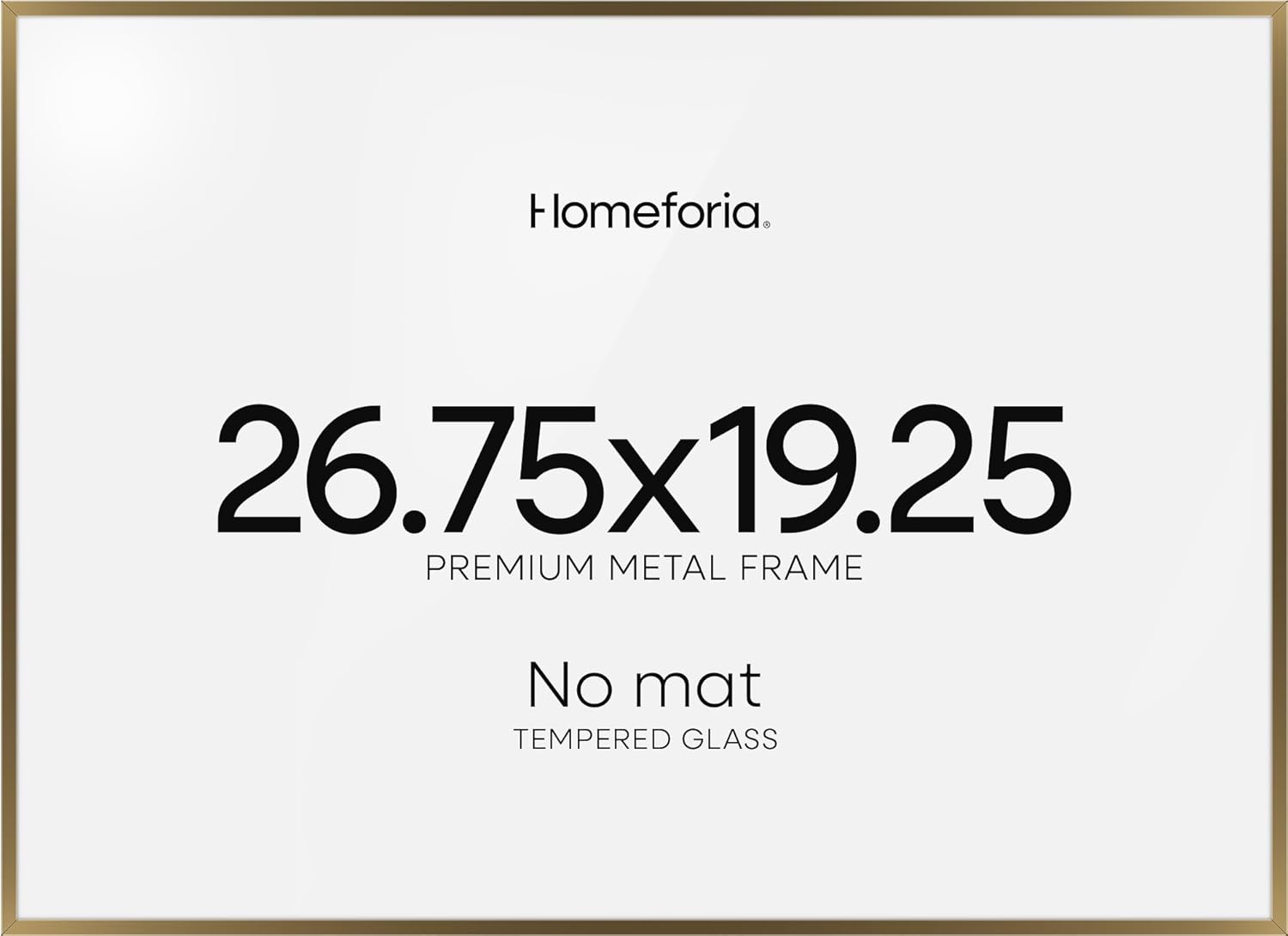 Homeforia 19.25x26.75 Bronze Puzzle Frame, High End Metal 19.25 by 26.75 Picture Frames without Mat, 26.75x19.25 Brass Art Frame for Wall, 19.25by26.75 Puzzle Frames, Tempered Glass, Wall Kit, Set of 1