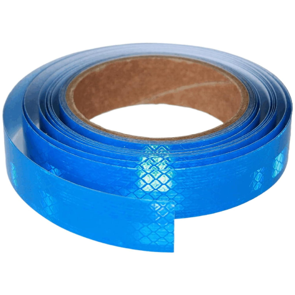 Non Fading Reflective Tape Blue 1 inch, Outdoor Waterproof High Visibility Warning Industrial Marking Tape, Safety Stickers (15 feet)
