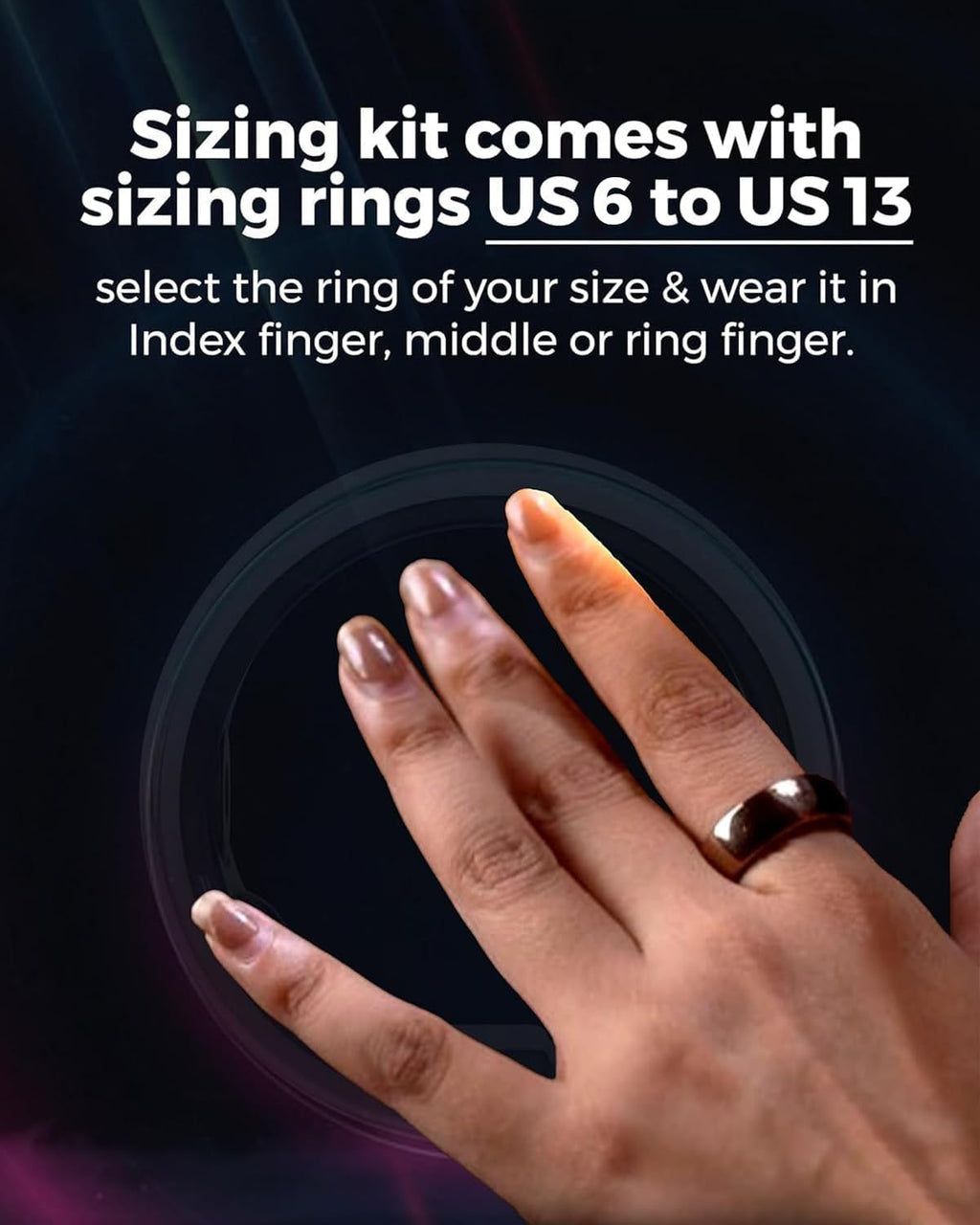 aabo aaboRing Sizing Kit for Finger - Try Before You Buy - Accurate Finger Fit for Adults - Choose from Sizes US 6 to US 13 - Wear-Test Fit for Comfort & Performance