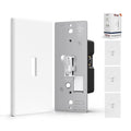 AIDA Digital Toggle Dimmer Switch for Dimmable LED, CFL & Incandescent Bulbs, Single Pole/3-Way, Screwless Wall Plate Included, UL Listed, No Neutral Wire Needed, Matte White (4 Pack)
