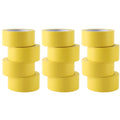 Lichamp 12 Rolls Vinyl Tape, Premium Safety Marking and Traffic Floor Marking Tape, Bundling, Social Distancing, 2 Inch x 36 Yards per Roll, 432 Total Yards, Yellow