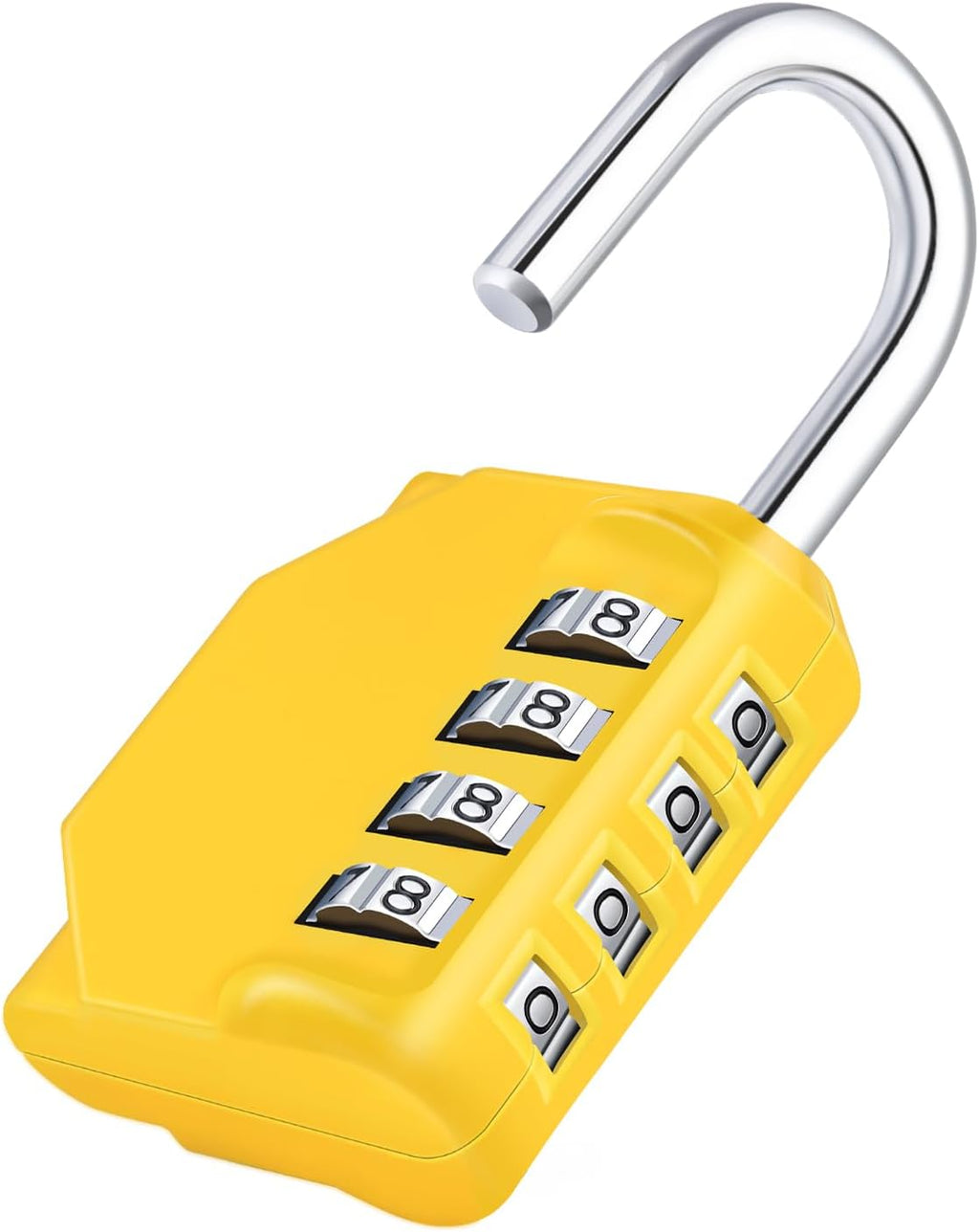 ZHEGE Combination Lock, 4 Digit Combination Padlock Outdoor, School Lock, Gym Locks (Yellow)